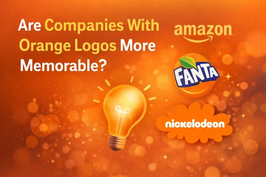 Are companies with orange logos more memorable due to higher visibility and energy in branding