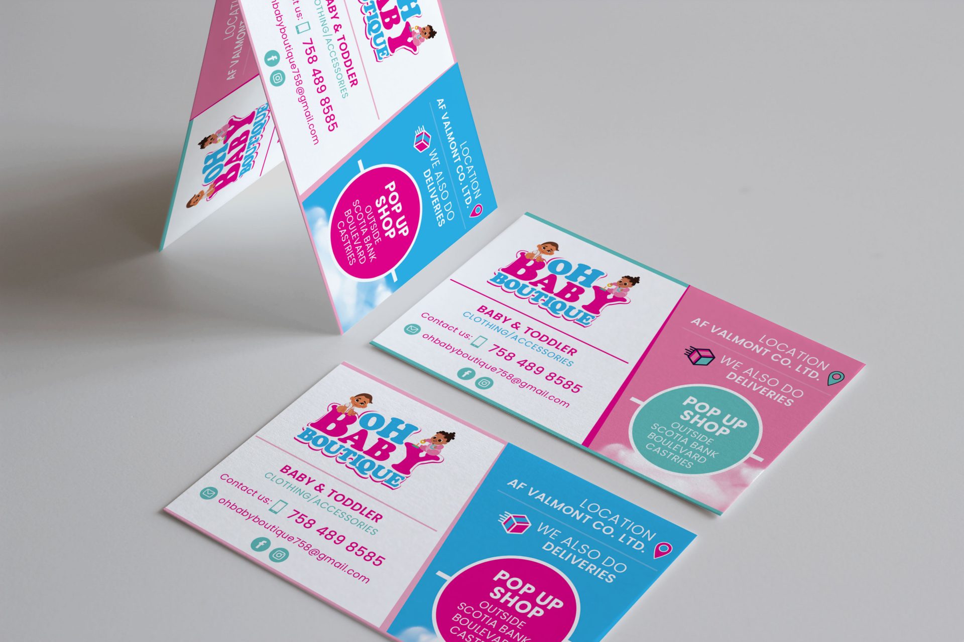 Brand Visual Identity Business Card Design Brand visual identity example showing custom business card design with consistent colors, typography, and logo application