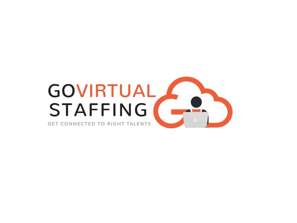 GoVirtual Staffing orange logo design