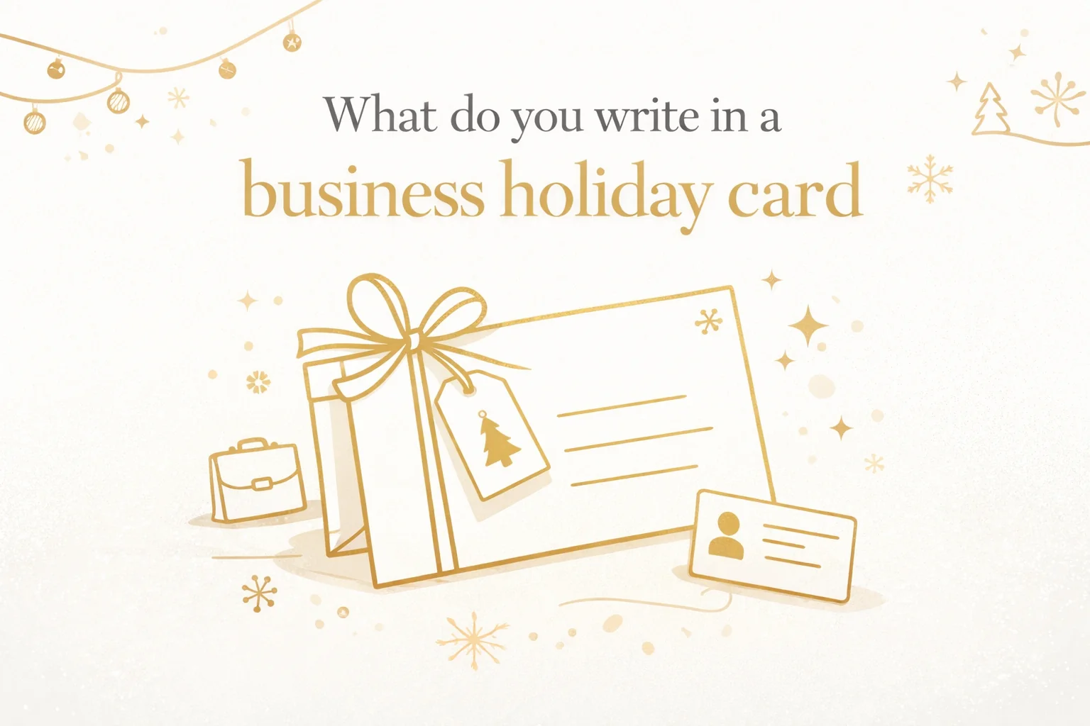 What do you write in a business holiday card?