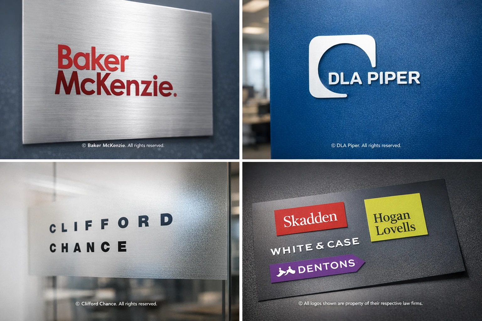Great law firm logos from well known international law firms used as branding inspiration