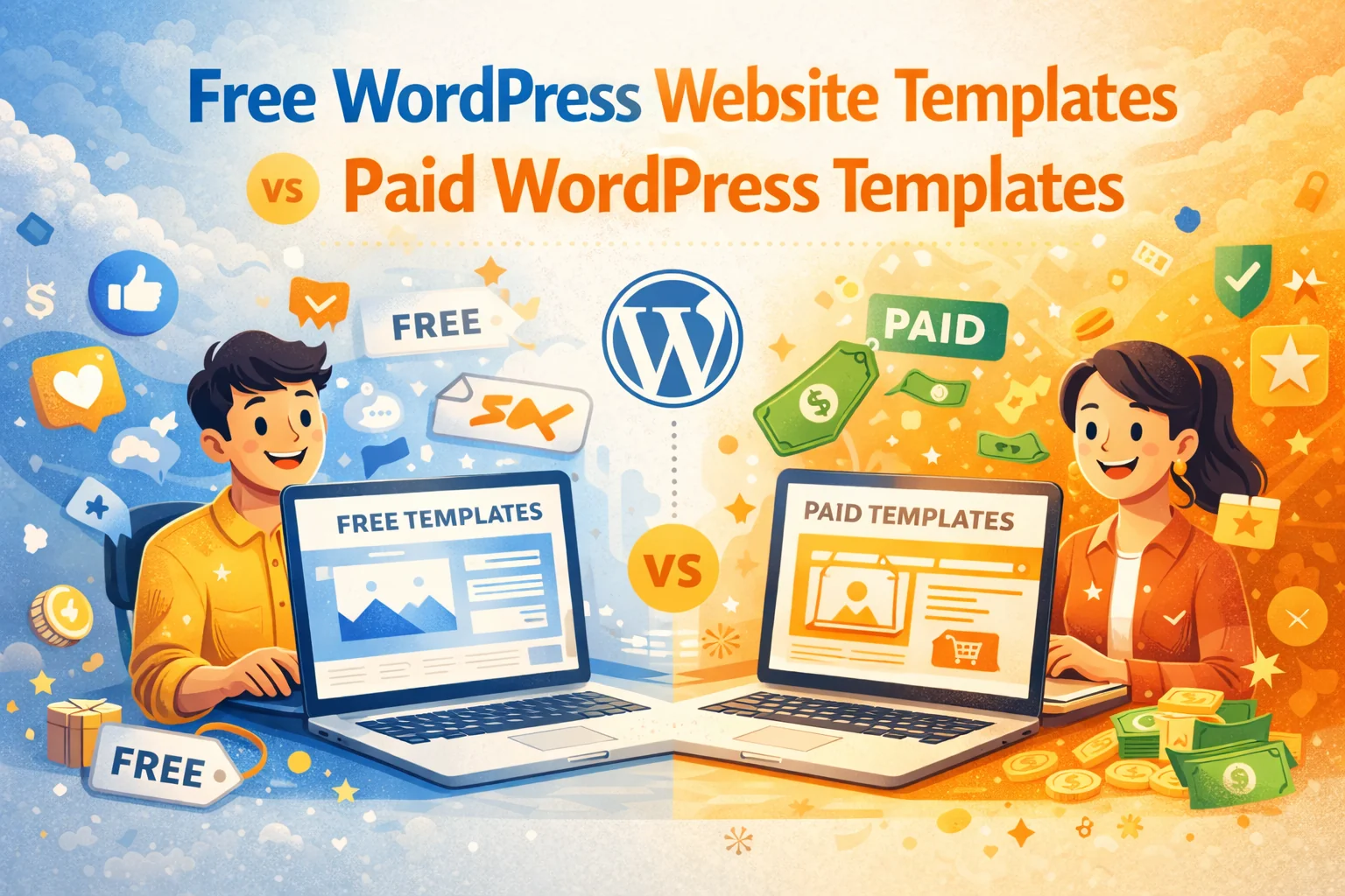 Free WordPress Website Templates vs Paid WordPress Templates