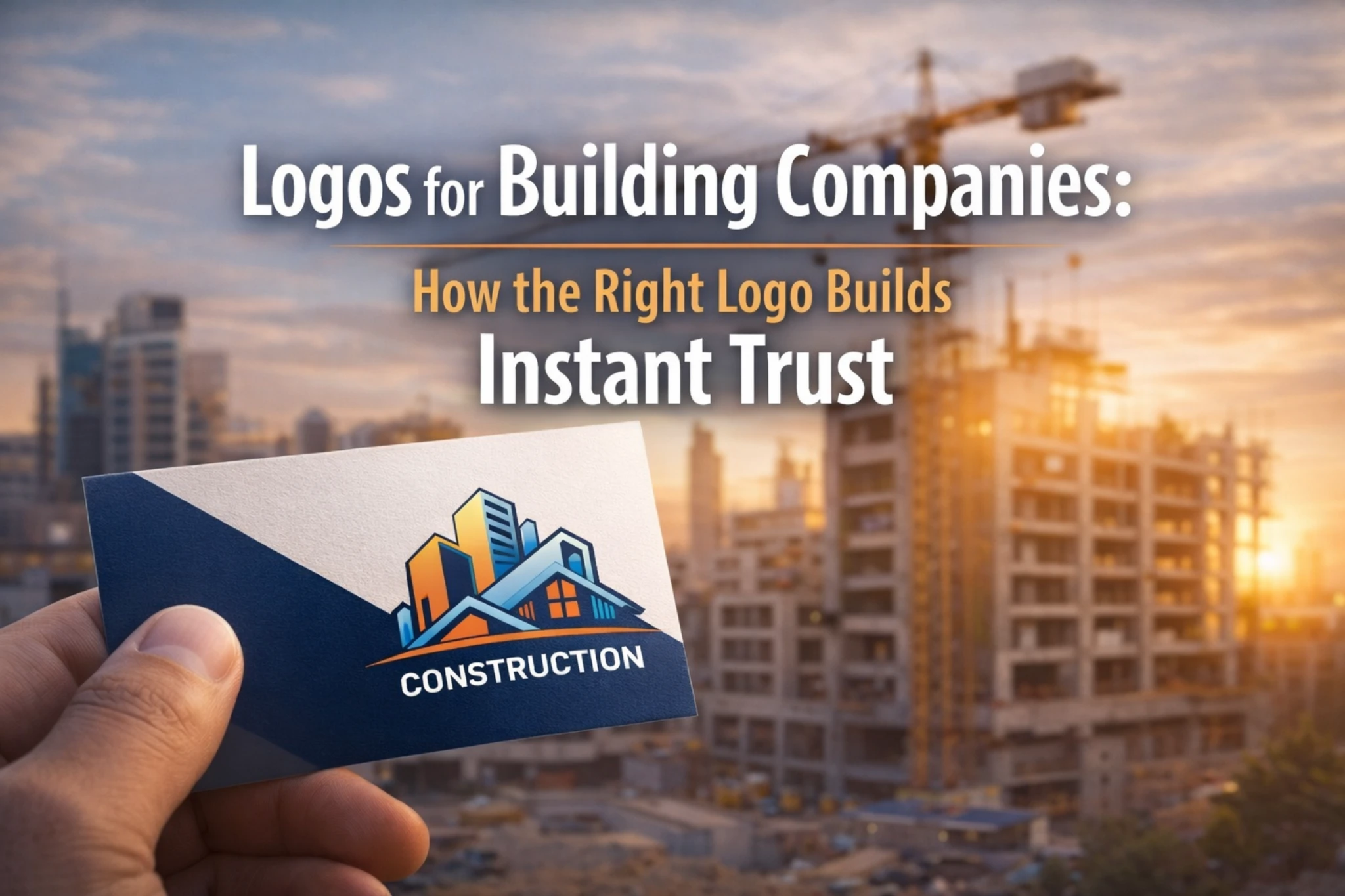 Logos for building companies showing how professional logo design builds instant trust for construction businesses