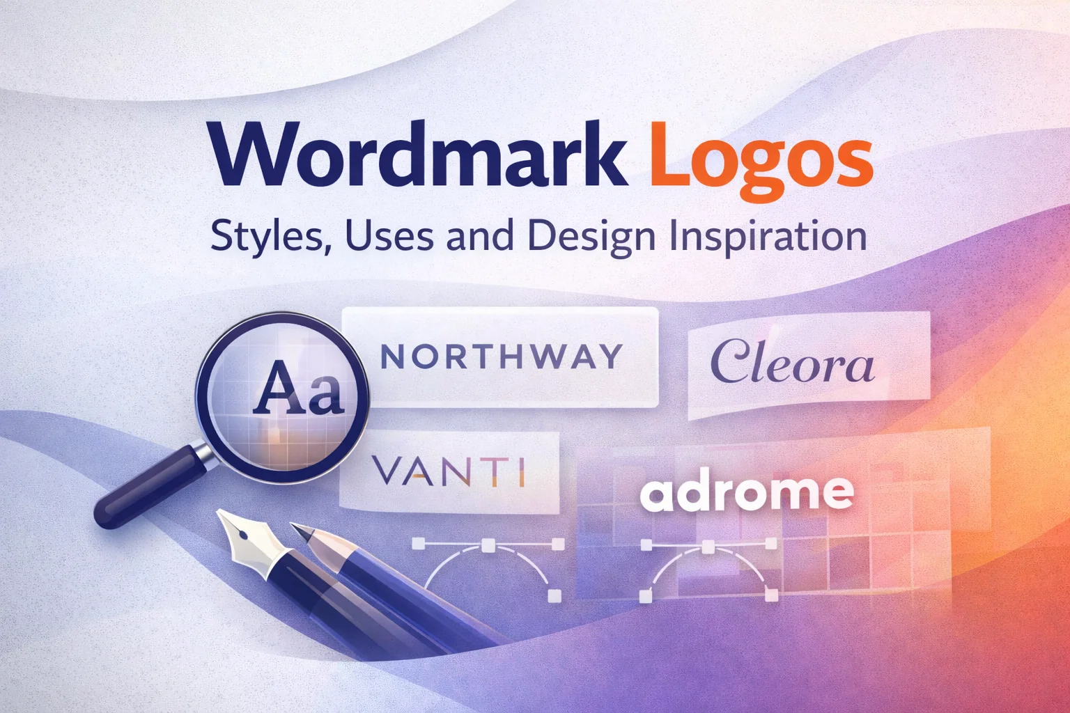 Wordmark logos design inspiration showcasing different typography styles, uses, and layout variations
