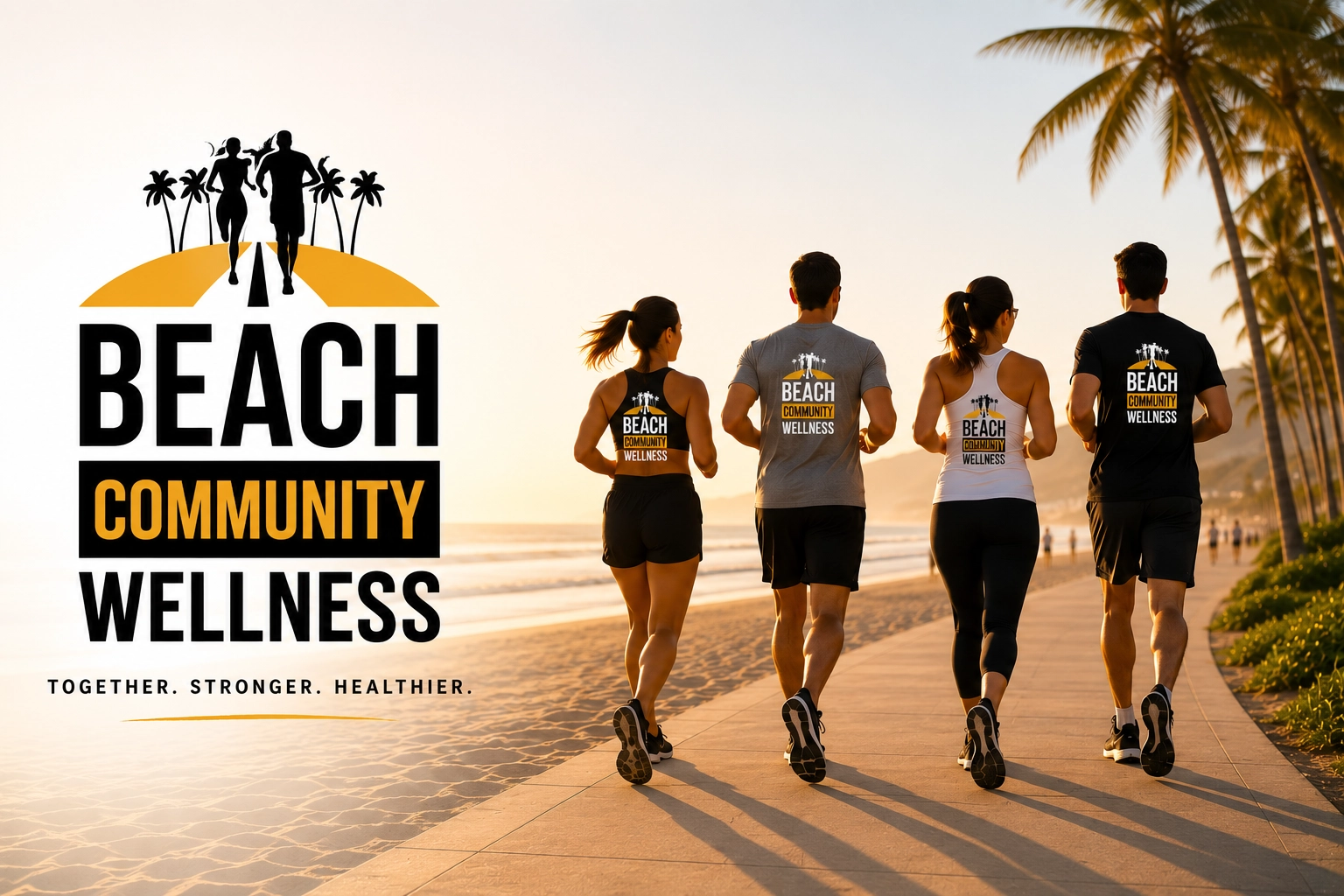 Text logo design for a community wellness brand featuring bold typography and wordmark identity
