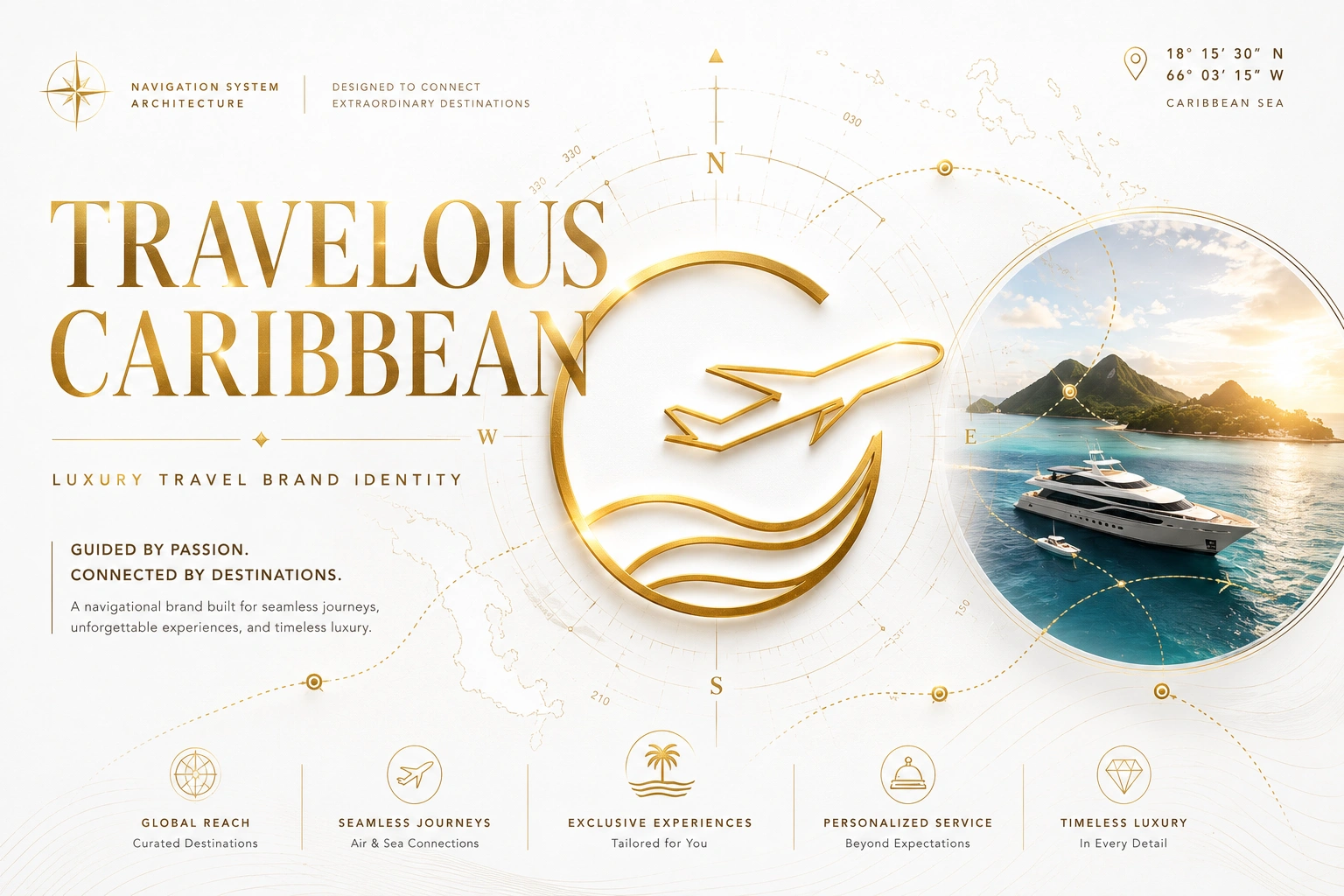 Luxury travel brand identity case study featured image showcasing premium branding and travel experience design